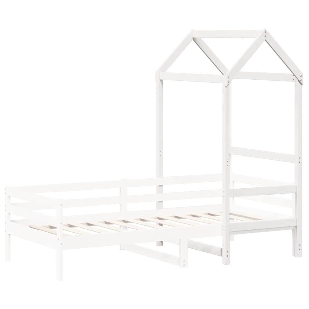 stel til husseng 118x70x176,5 cm massivt fyrretræ hvid