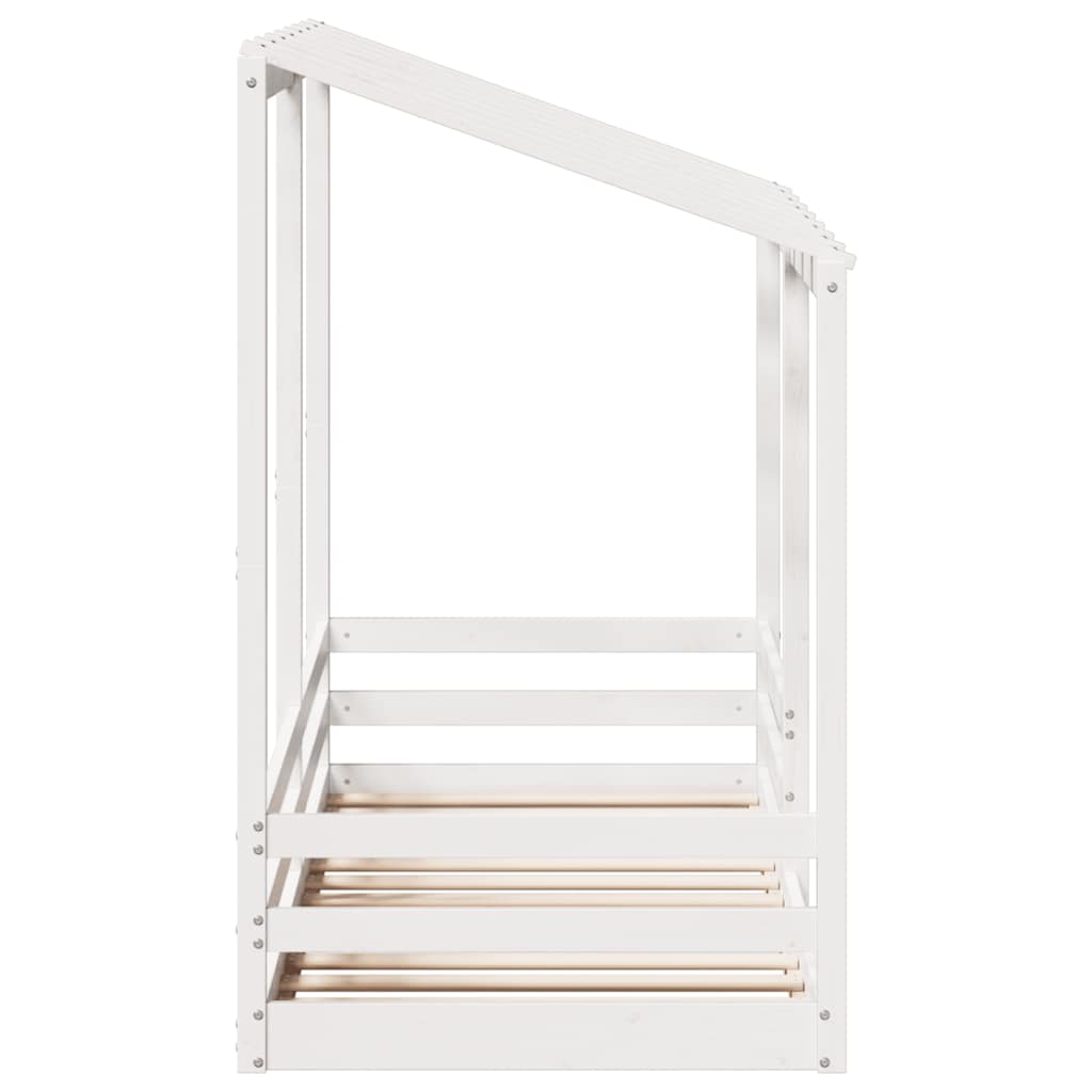 husseng til børn 75x190 cm massivt fyrretræ hvid