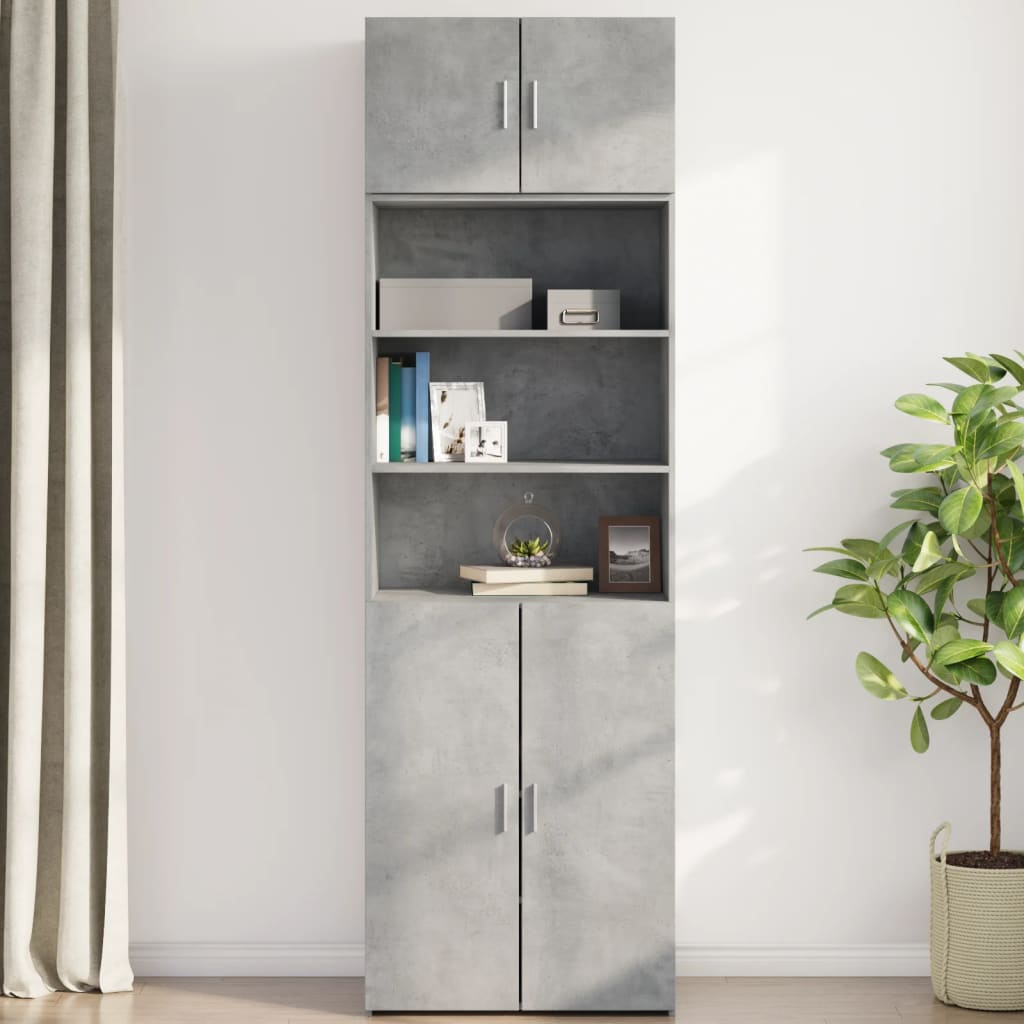 vægskab 70x42,5x49 cm konstrueret træ betongrå