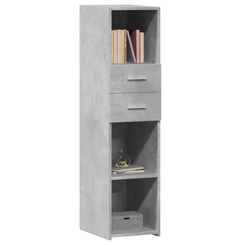 højskab 30x42,5x124 cm konstrueret træ betongrå