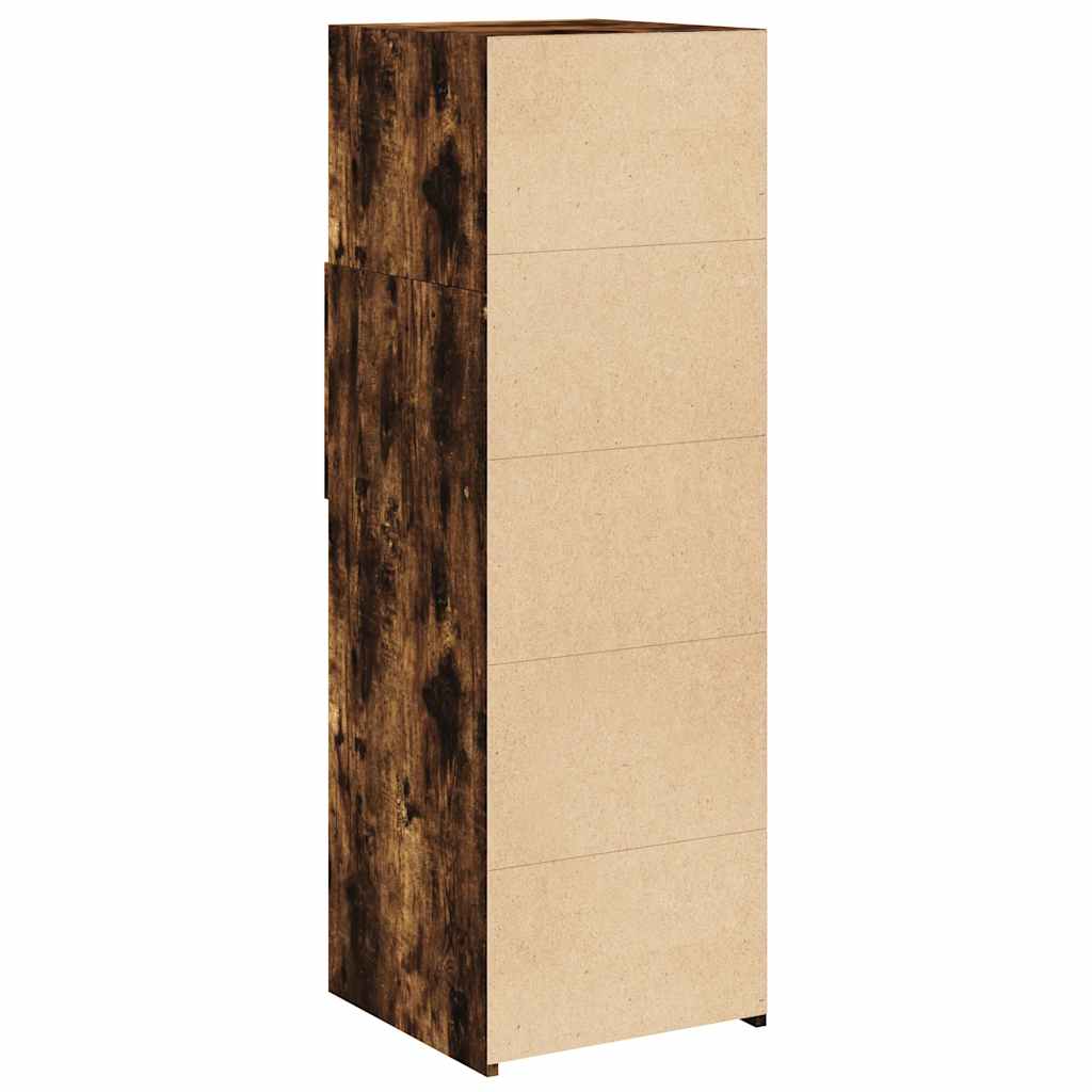 højskab 40x42,5x124 cm konstrueret træ røget egetræsfarve