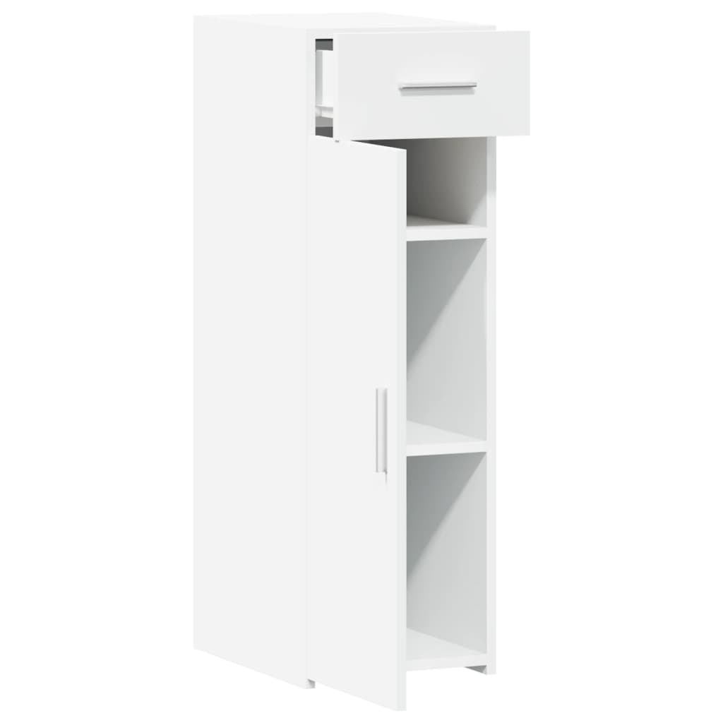 reol 30x42,5x93 cm konstrueret træ hvid