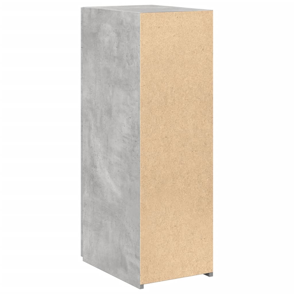 reol 30x42,5x93 cm konstrueret træ betongrå