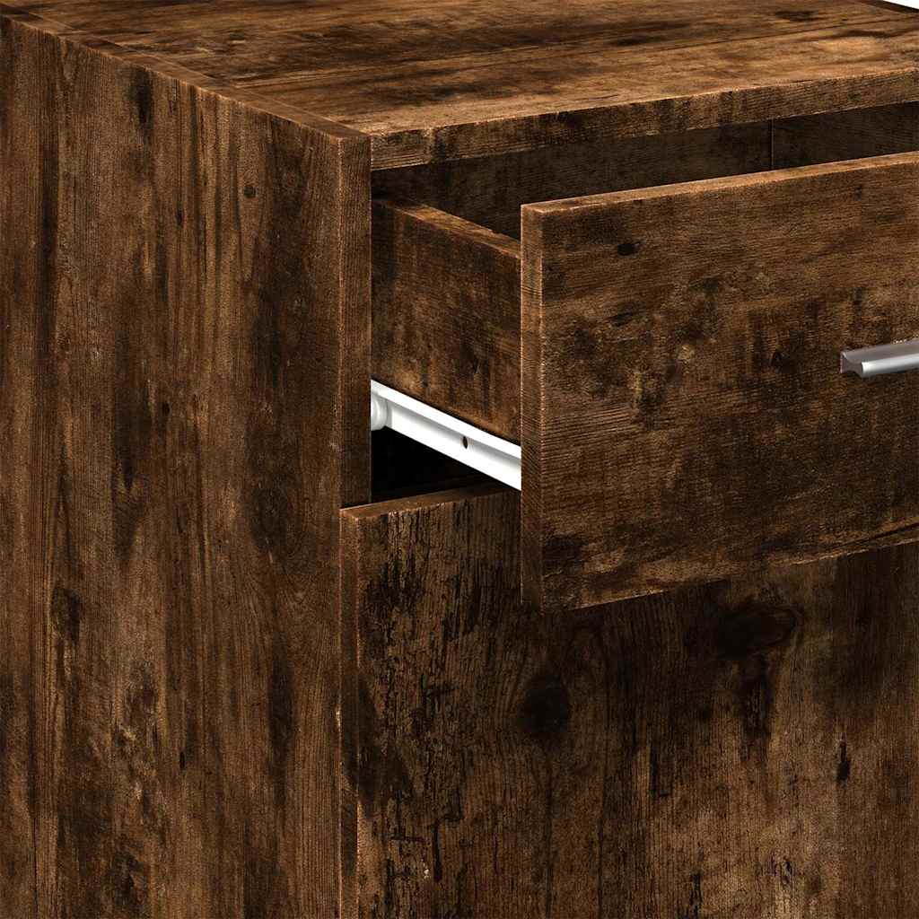 skab 40x42,5x93 cm konstrueret træ røget egetræsfarve