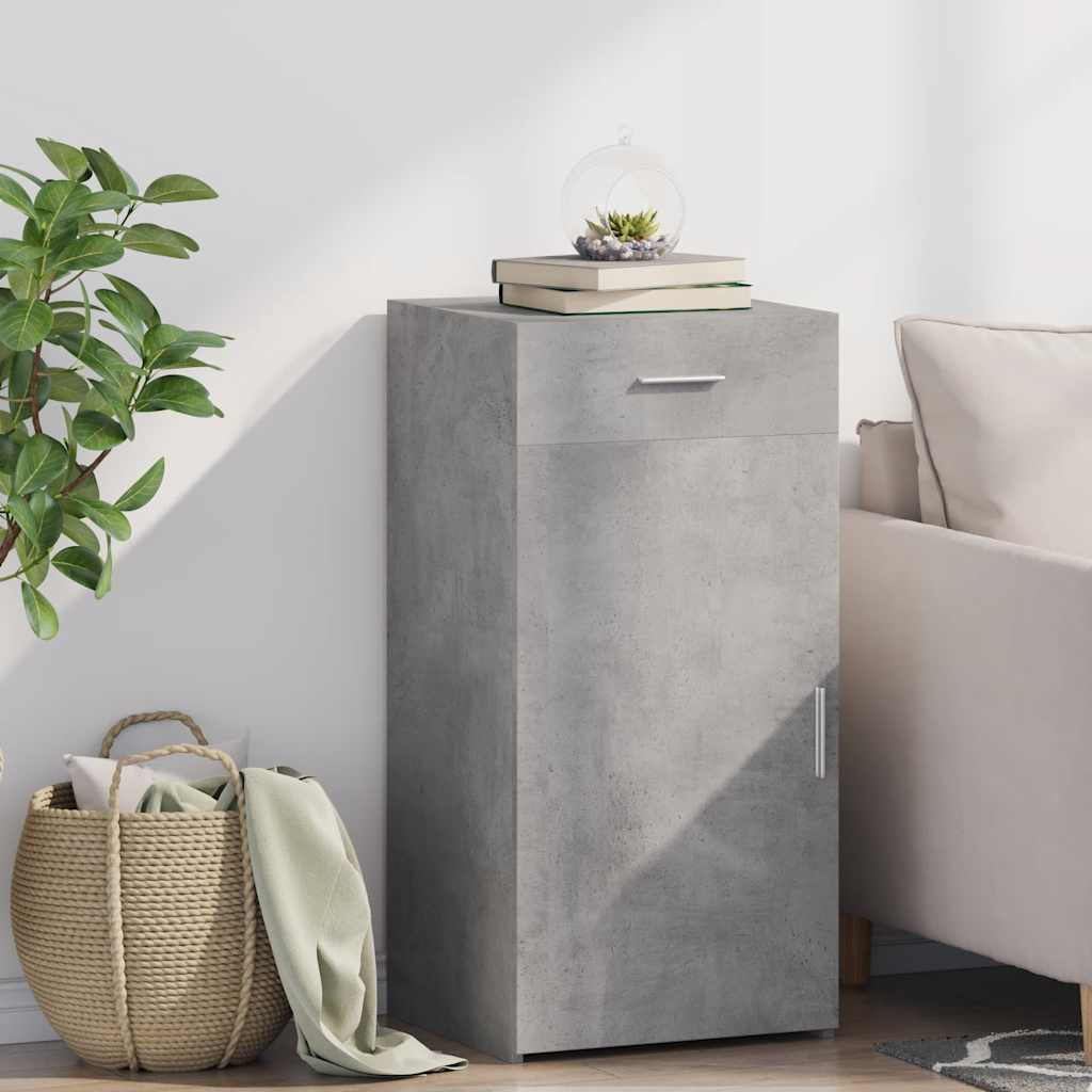 skab 45x34x93 cm konstrueret træ betongrå
