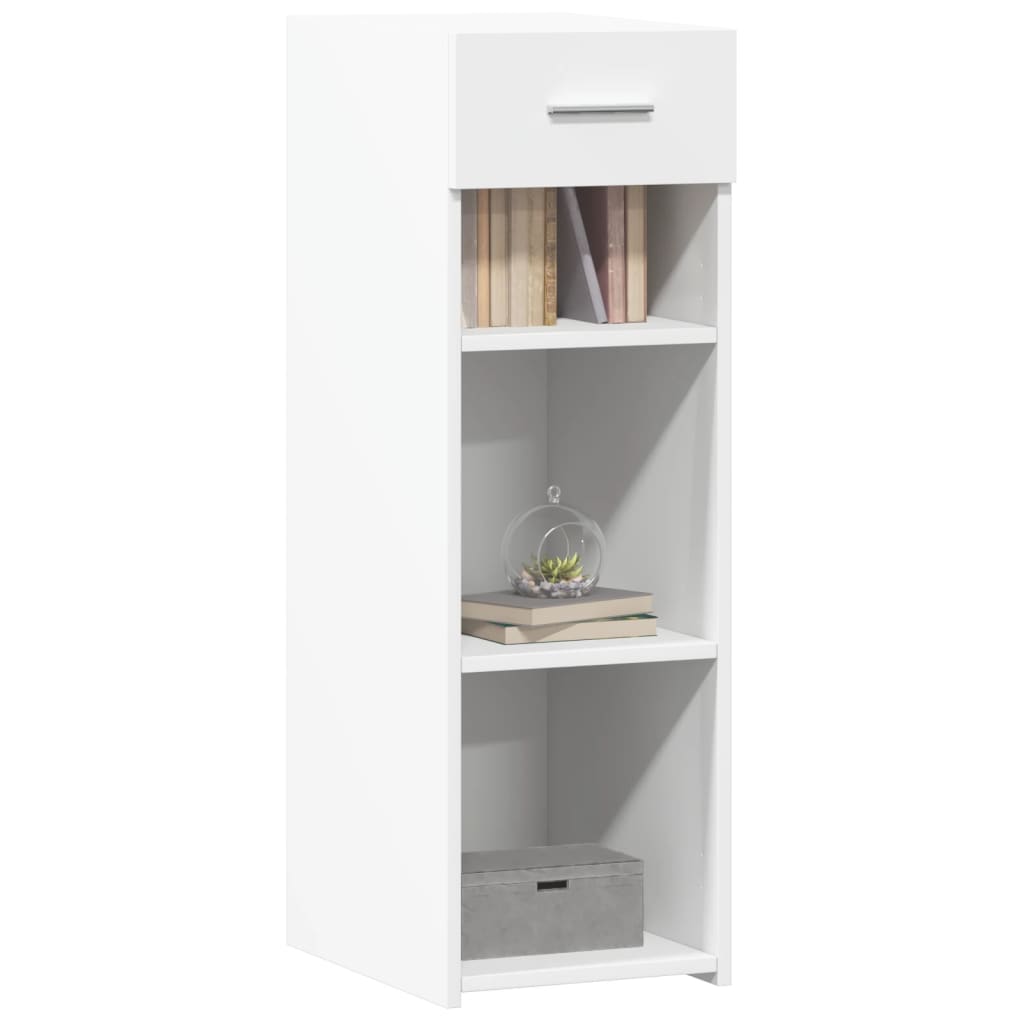 reol 30x42,5x93 cm konstrueret træ hvid