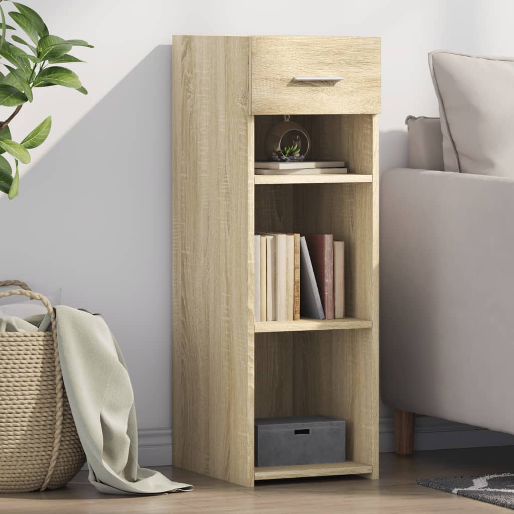reol 30x42,5x93 cm konstrueret træ sonoma-eg