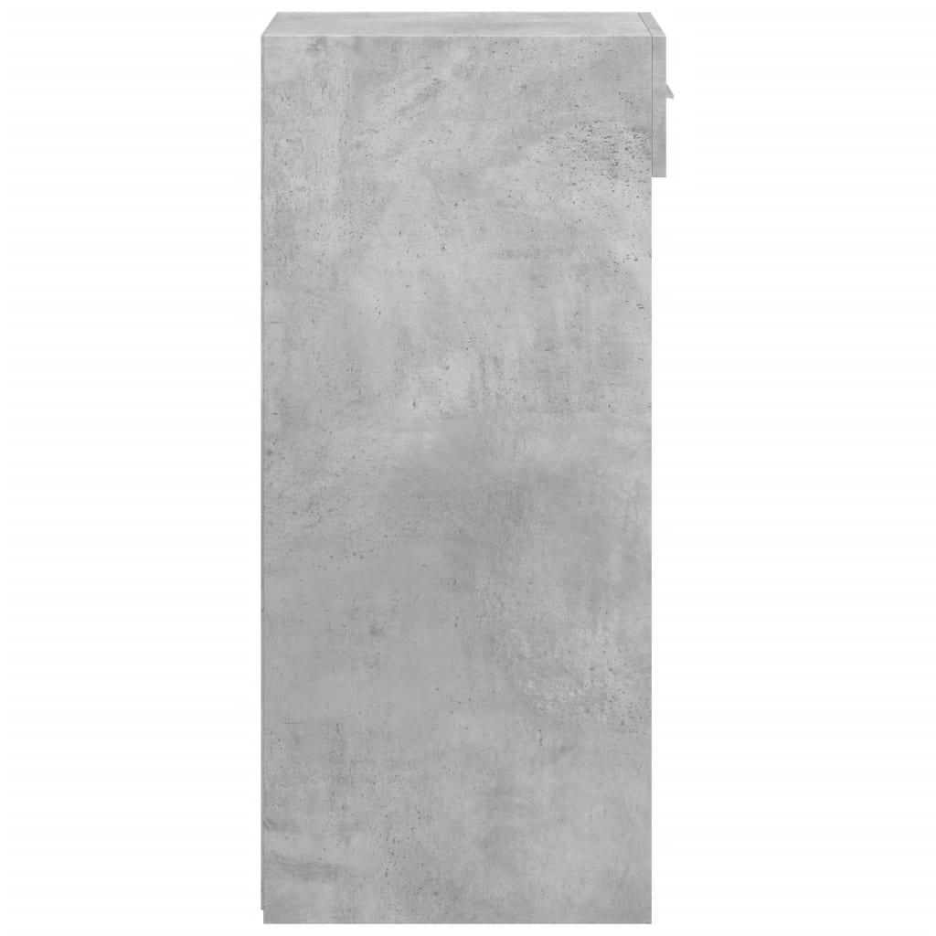 reol 30x42,5x93 cm konstrueret træ betongrå