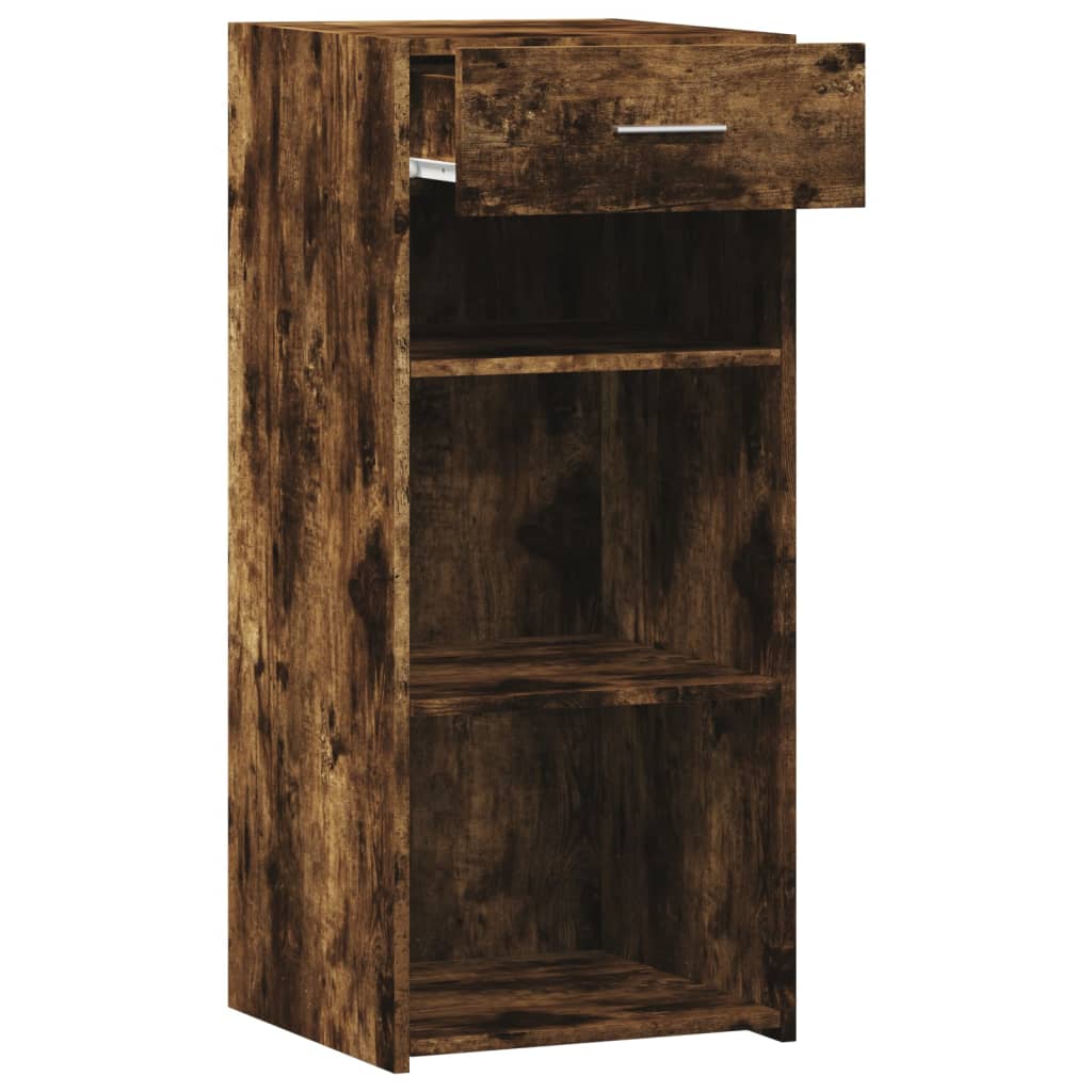 skab 40x42,5x93 cm konstrueret træ røget egetræsfarve
