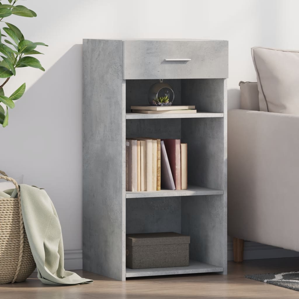 skab 45x34x93 cm konstrueret træ betongrå