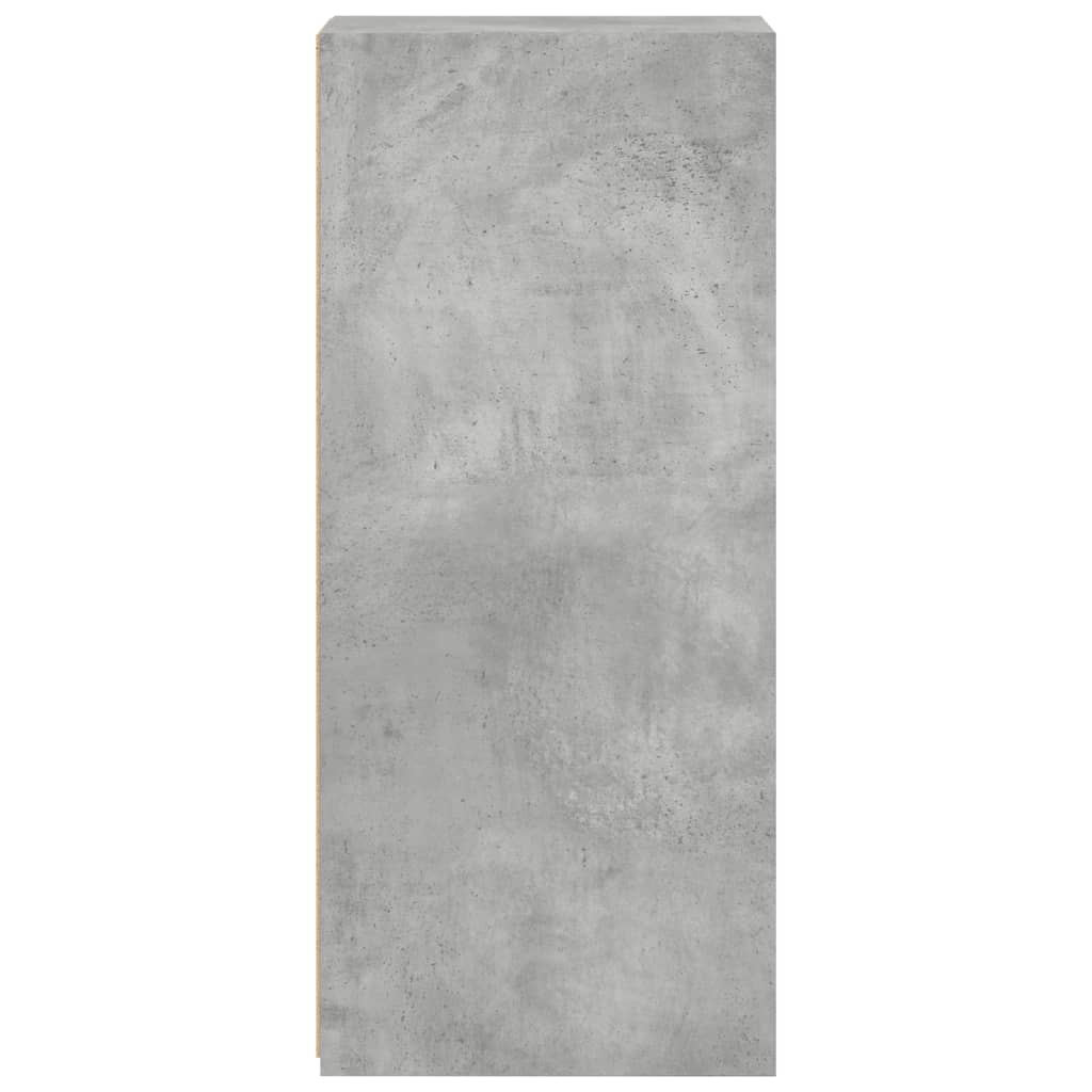 reol 30x41x93 cm konstrueret træ betongrå