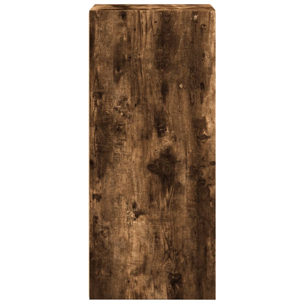 reol 40x41x93 cm konstrueret træ røget egetræsfarve