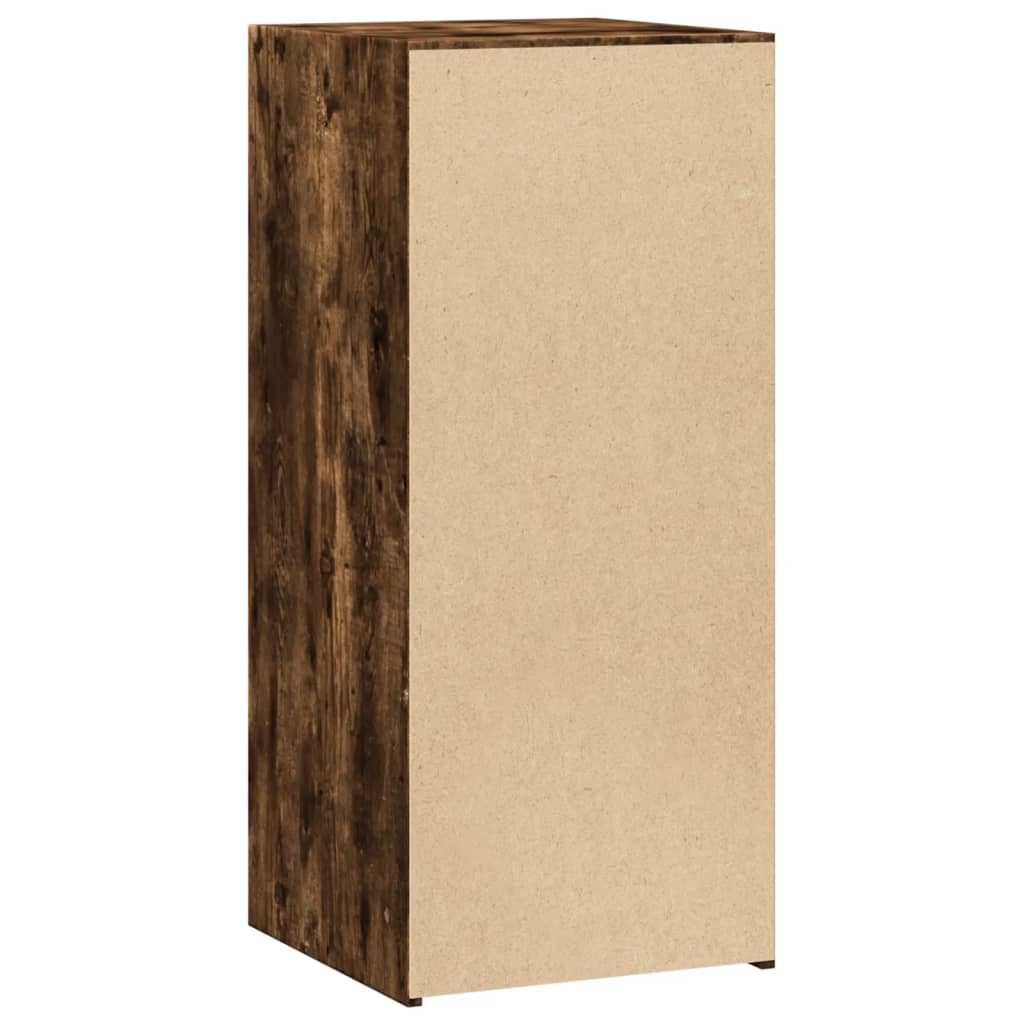 reol 40x41x93 cm konstrueret træ røget egetræsfarve