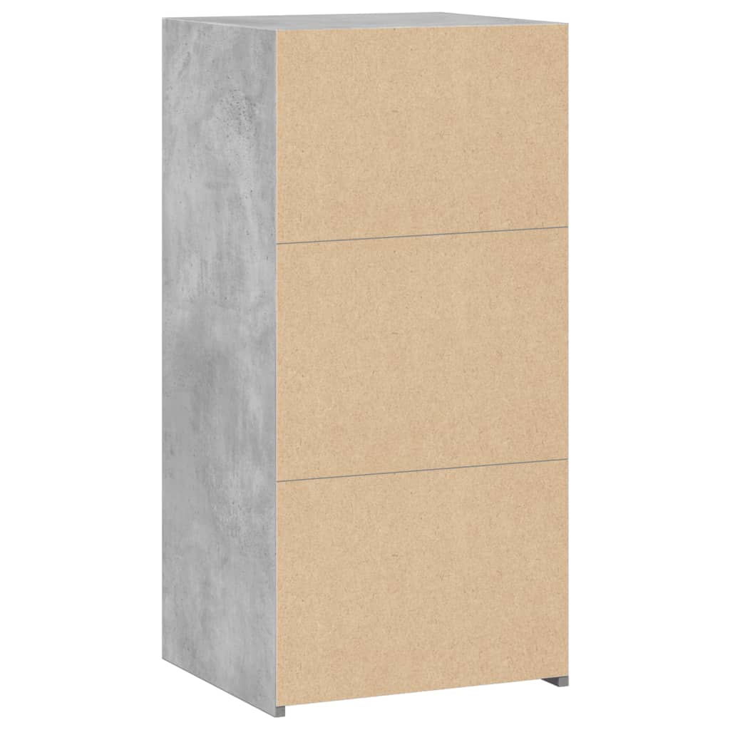 reol 45x41x93 cm konstrueret træ betongrå