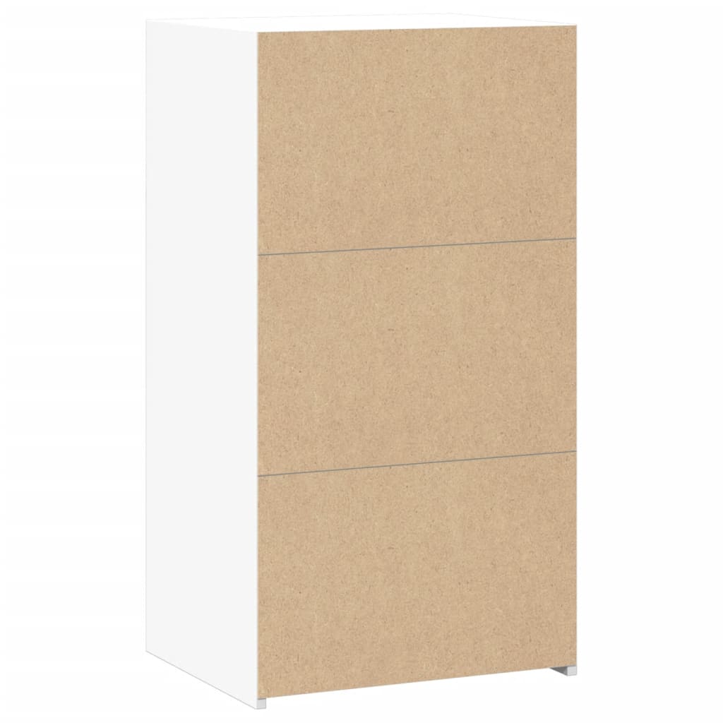 reol 50x41x93 cm konstrueret træ hvid
