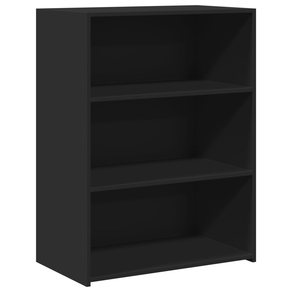 reol 70x41x93 cm konstrueret træ sort
