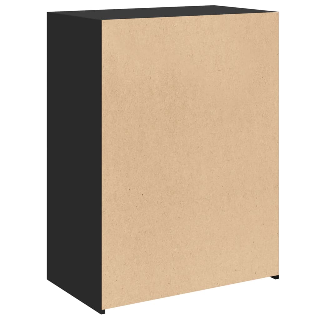 reol 70x41x93 cm konstrueret træ sort