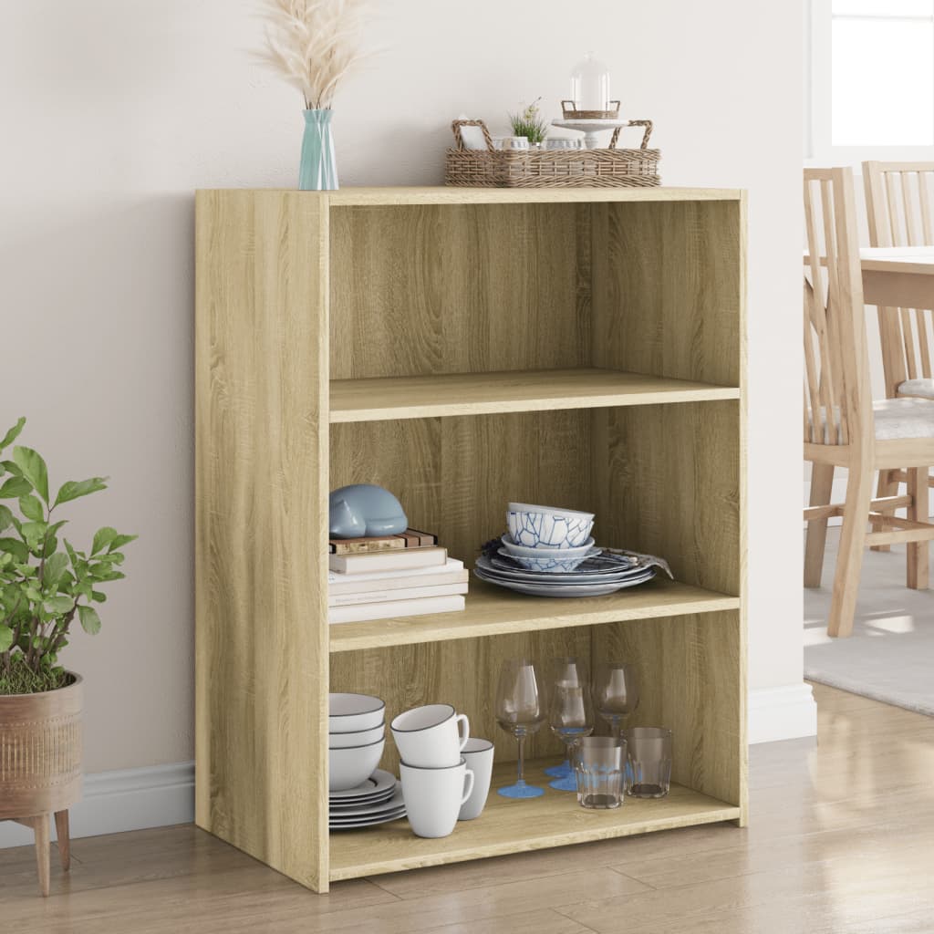 reol 70x41x93 cm konstrueret træ sonoma-eg