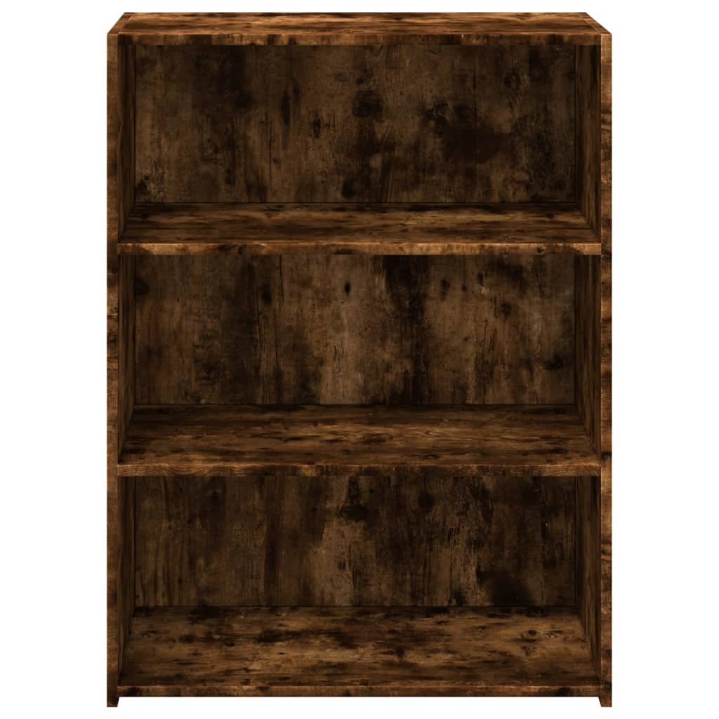 reol 70x41x93 cm konstrueret træ røget egetræsfarve
