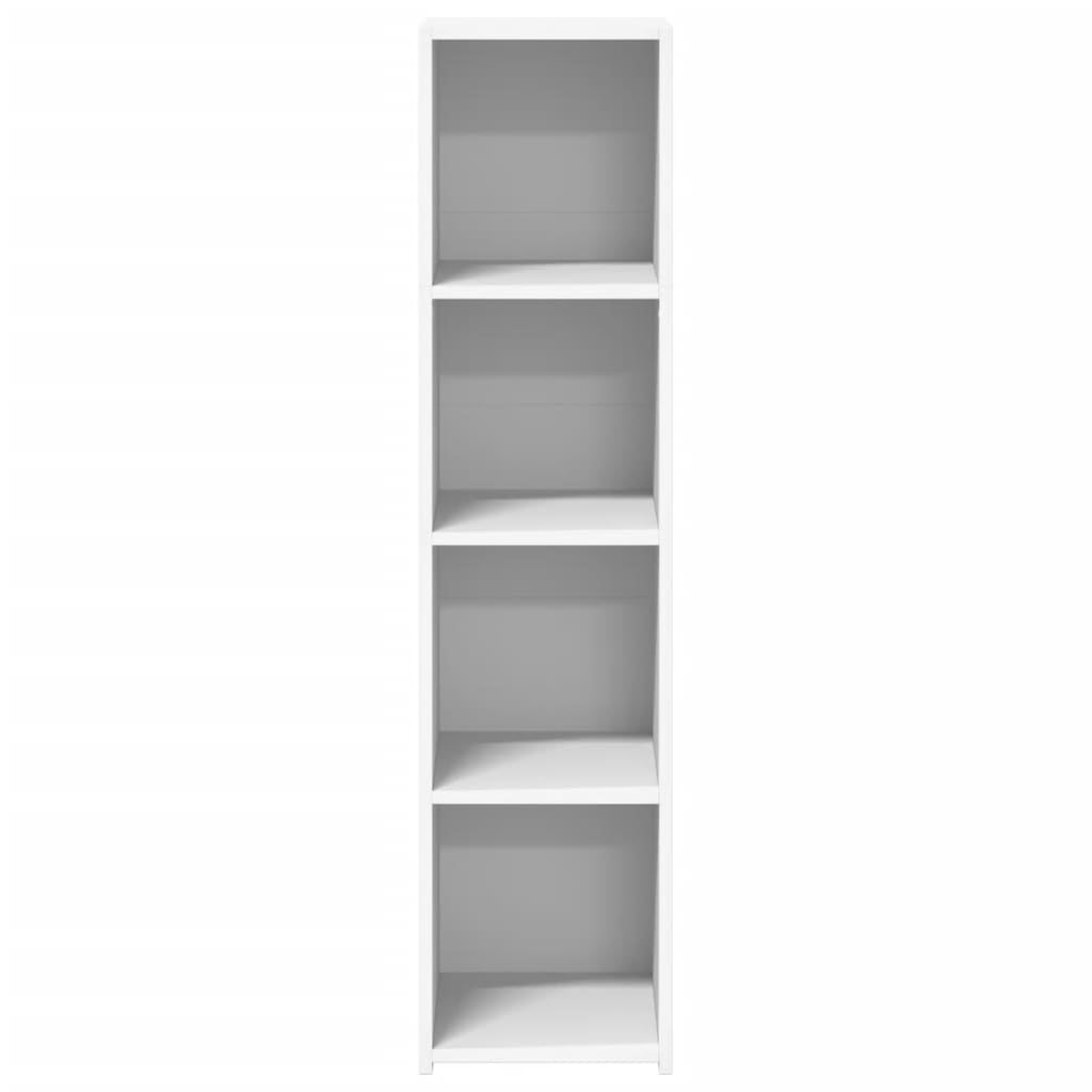 reol 30x41x124 cm konstrueret træ hvid