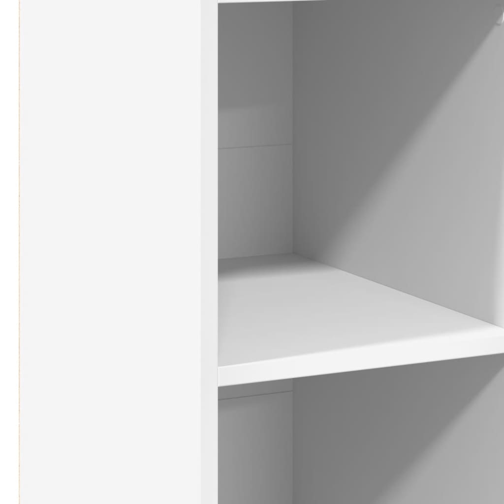 reol 30x41x124 cm konstrueret træ hvid