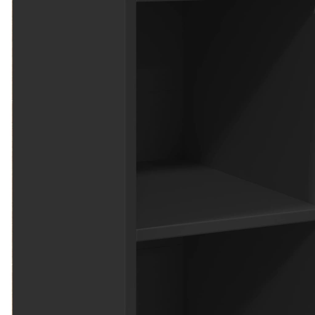 reol 30x41x124 cm konstrueret træ sort