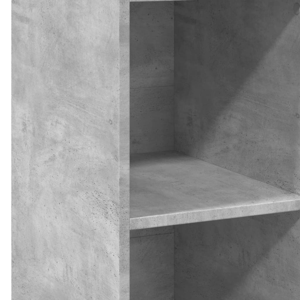 reol 30x41x124 cm konstrueret træ betongrå