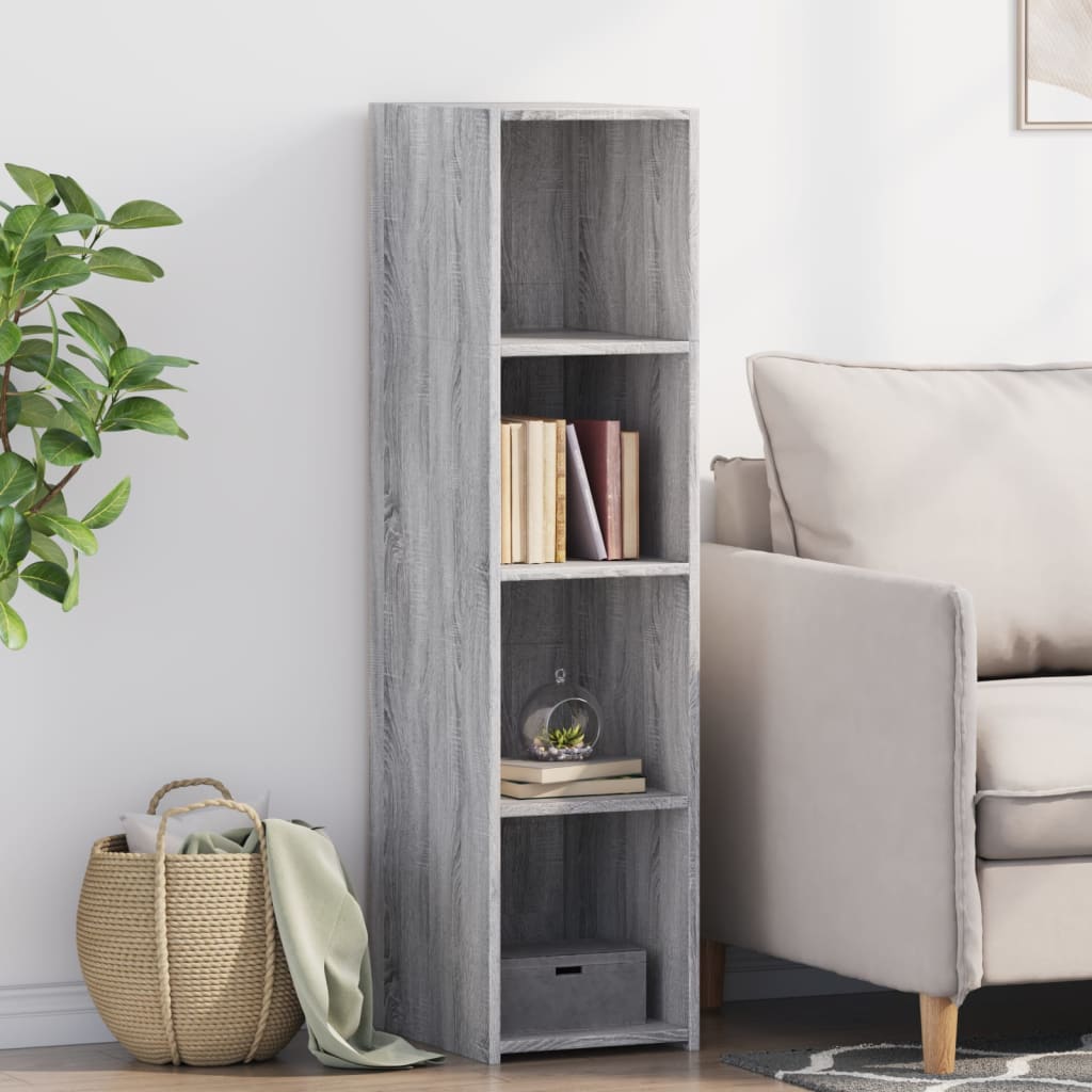 reol 30x41x124 konstrueret træ grå sonoma-eg