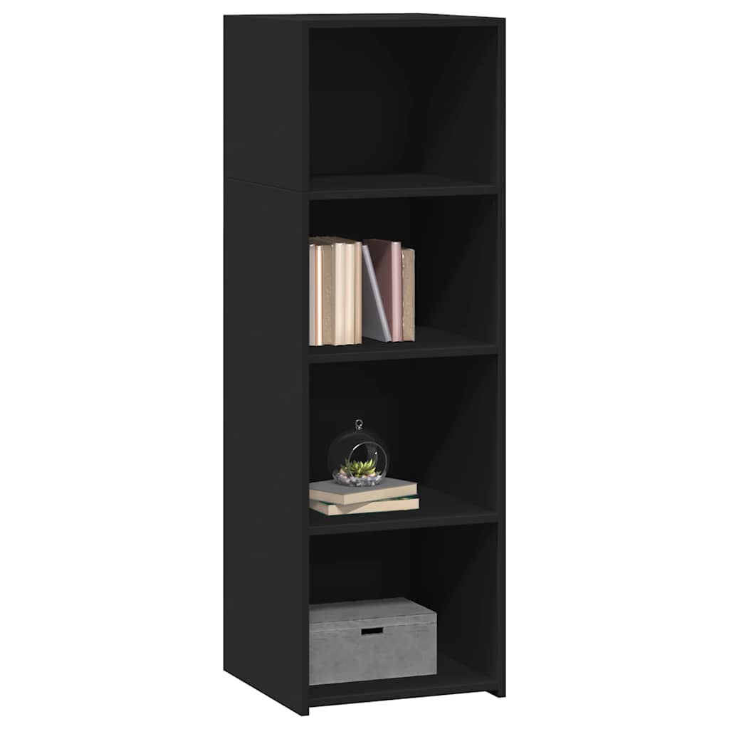 reol 40x41x124 cm konstrueret træ sort