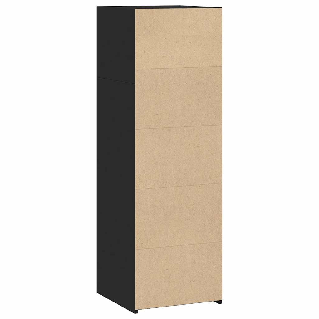reol 40x41x124 cm konstrueret træ sort