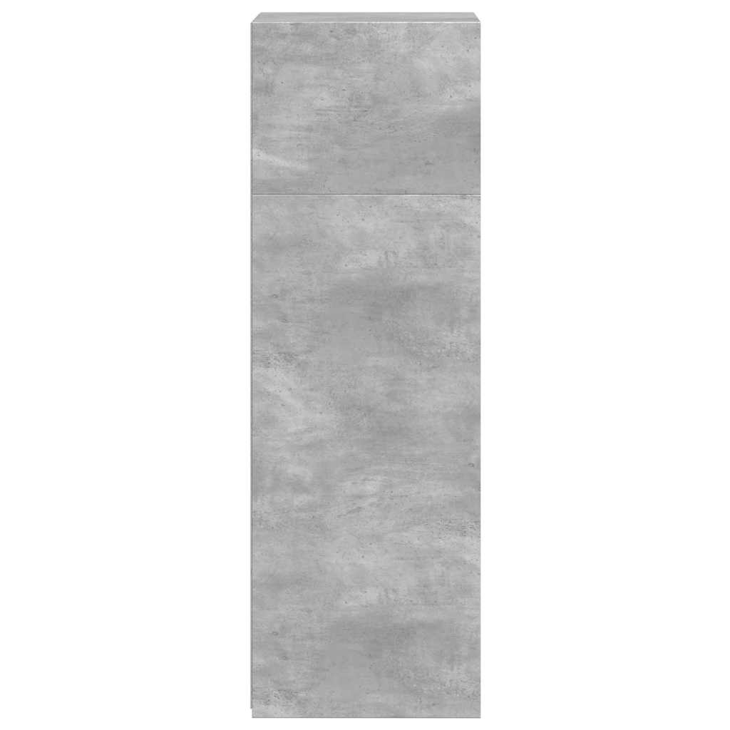 reol 40x41x124 cm konstrueret træ betongrå
