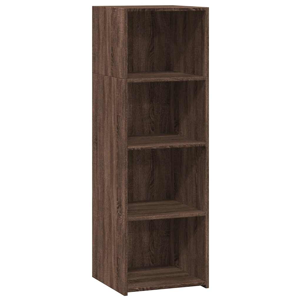 reol 40x41x124 cm konstrueret træ brun egetræsfarve