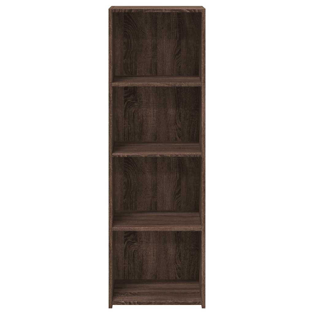 reol 40x41x124 cm konstrueret træ brun egetræsfarve