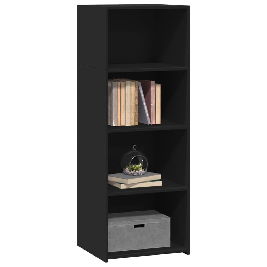 reol 45x41x124 cm konstrueret træ sort
