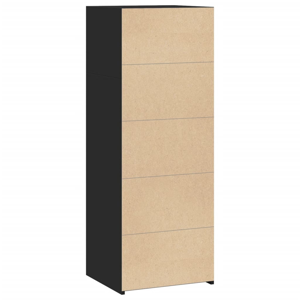 reol 45x41x124 cm konstrueret træ sort