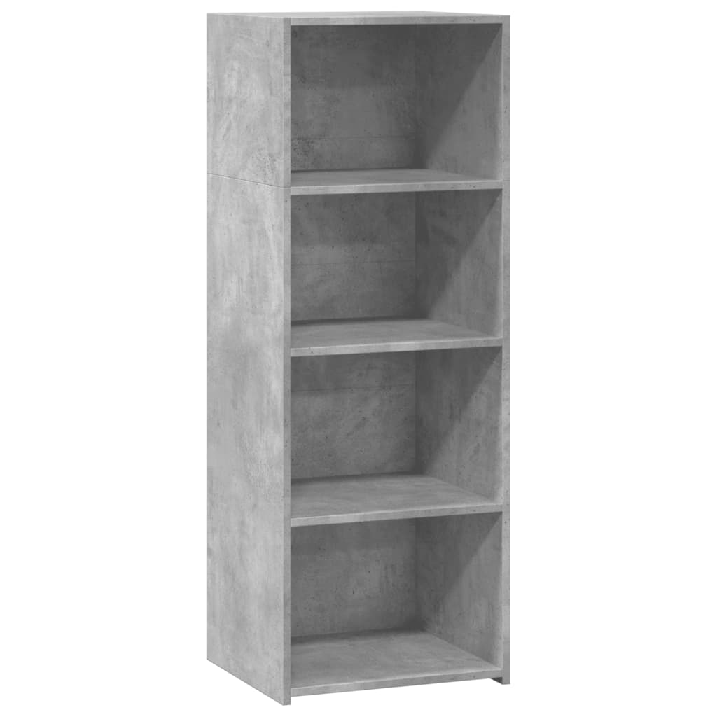 reol 45x41x124 cm konstrueret træ betongrå