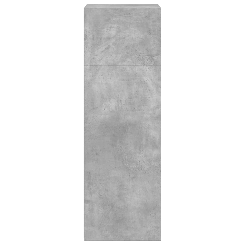 reol 45x41x124 cm konstrueret træ betongrå