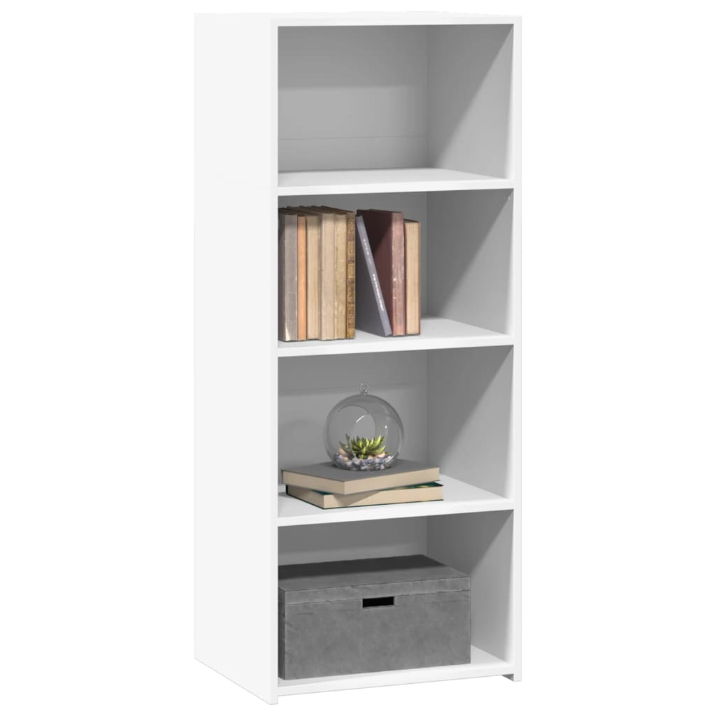 reol 50x41x124 cm konstrueret træ hvid