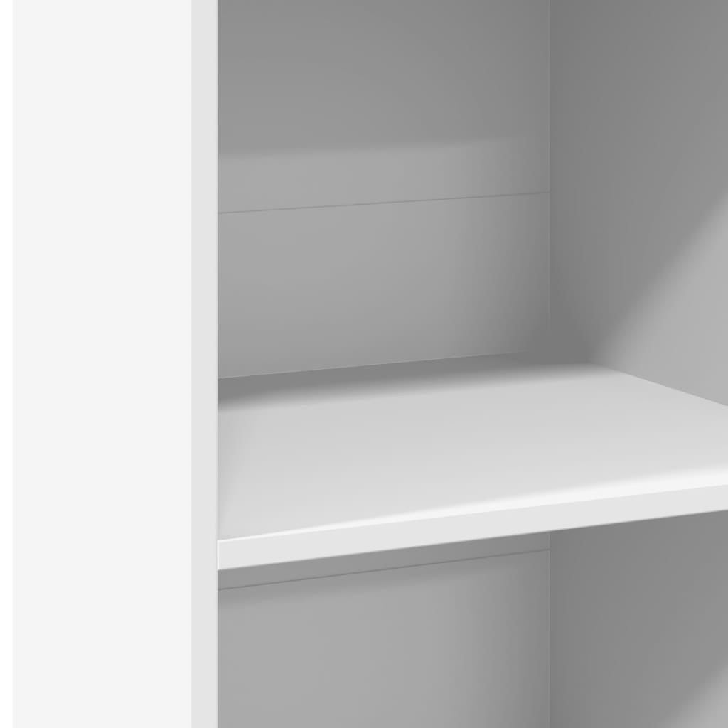 reol 50x41x124 cm konstrueret træ hvid