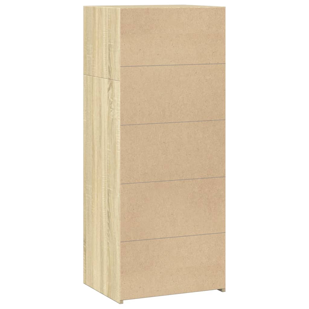 reol 50x41x124 cm konstrueret træ sonoma-eg