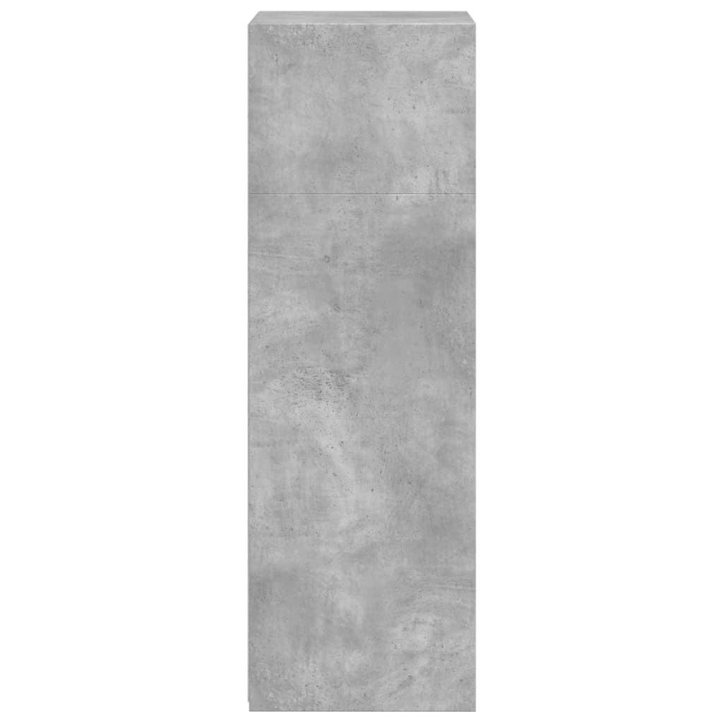 reol 50x41x124 cm konstrueret træ betongrå