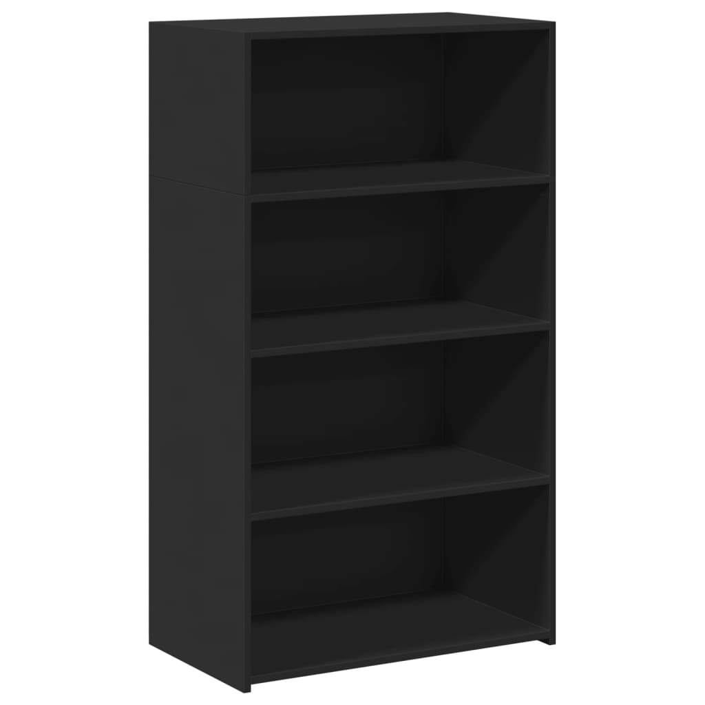 reol 70x41x124 cm konstrueret træ sort