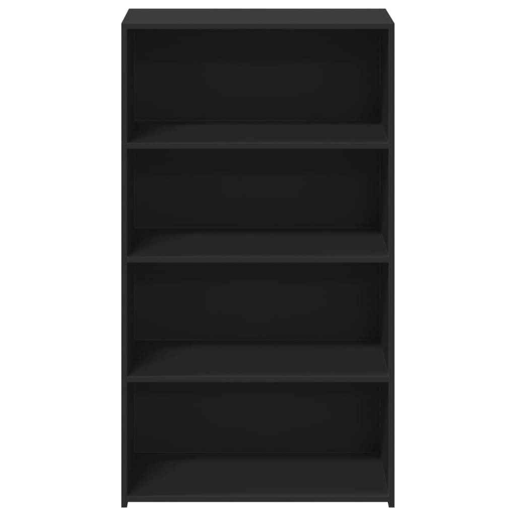 reol 70x41x124 cm konstrueret træ sort