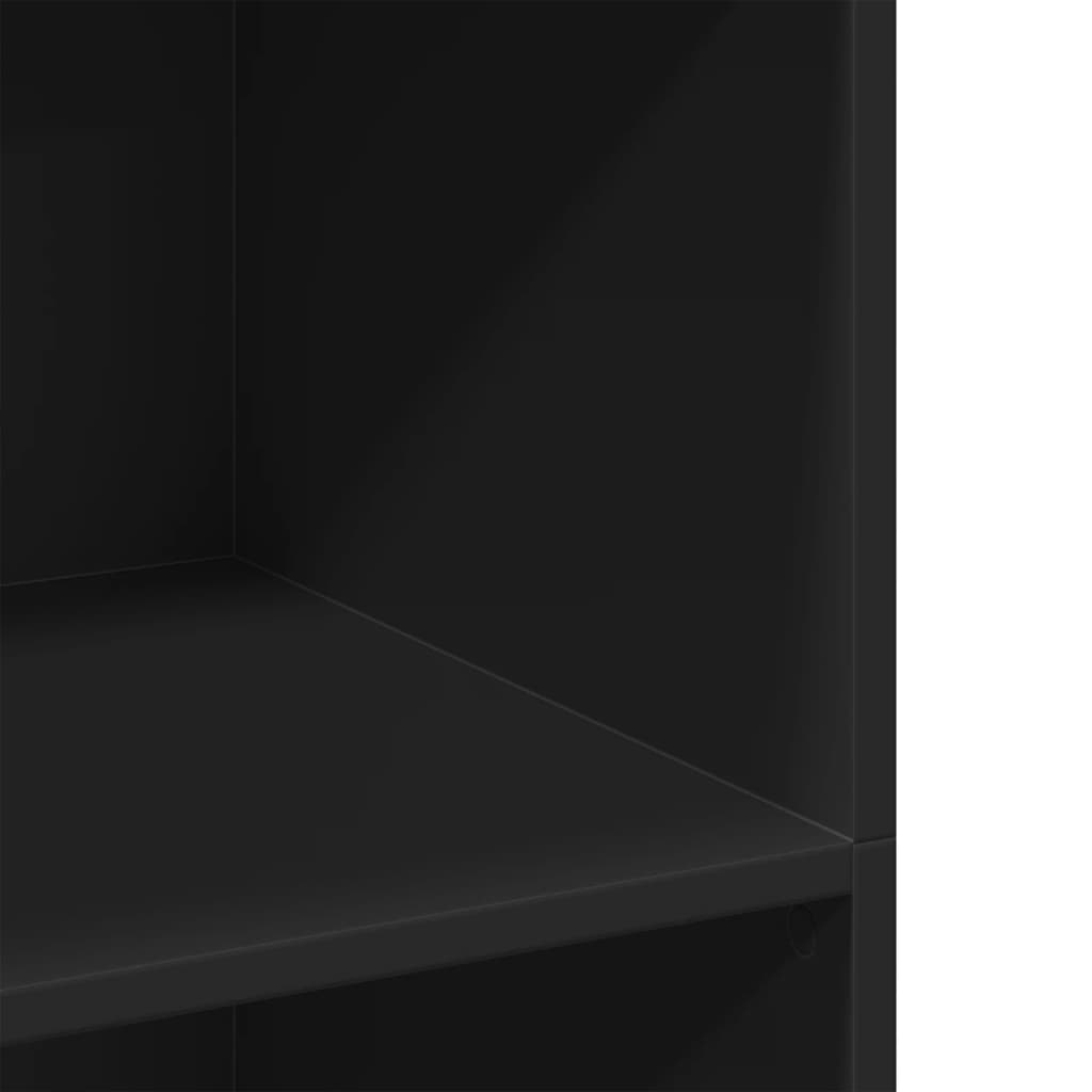 reol 70x41x124 cm konstrueret træ sort