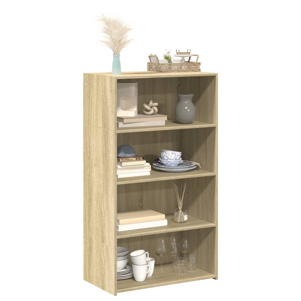 reol 70x41x124 cm konstrueret træ sonoma-eg