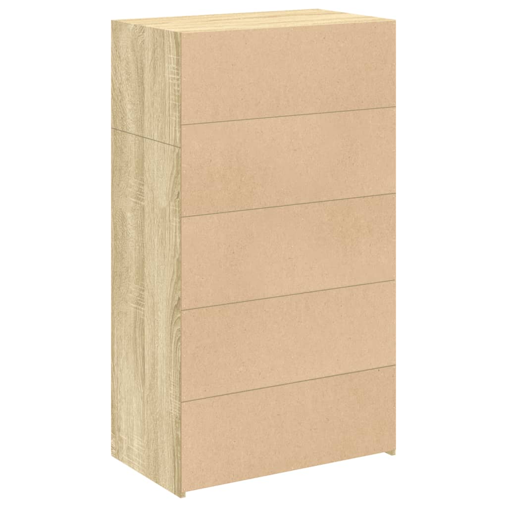 reol 70x41x124 cm konstrueret træ sonoma-eg