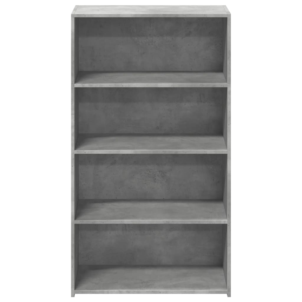 reol 70x41x124 cm konstrueret træ betongrå