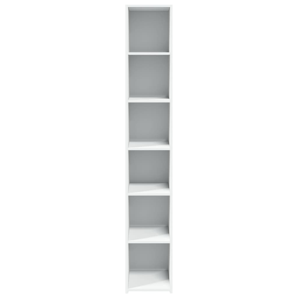 reol 30x41x185 cm konstrueret træ hvid