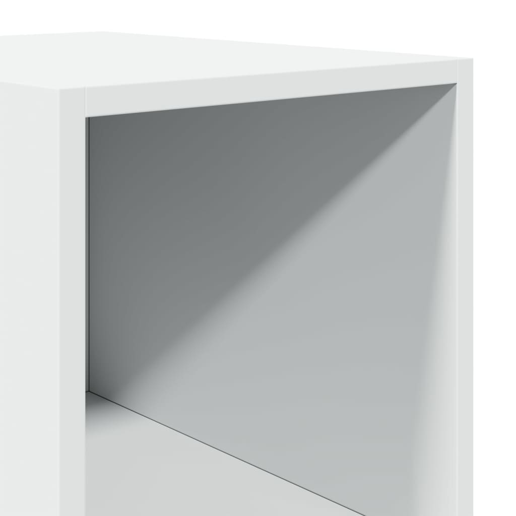reol 30x41x185 cm konstrueret træ hvid