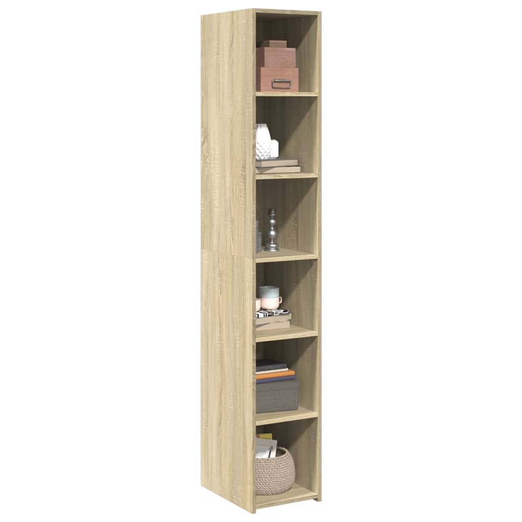 reol 30x41x185 cm konstrueret træ sonoma-eg